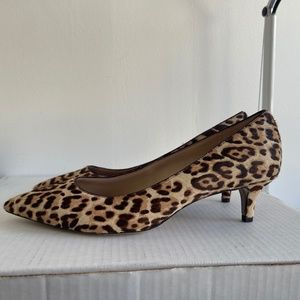 Sam Edelman animal print 9 1/2 wide shoes kitten heel